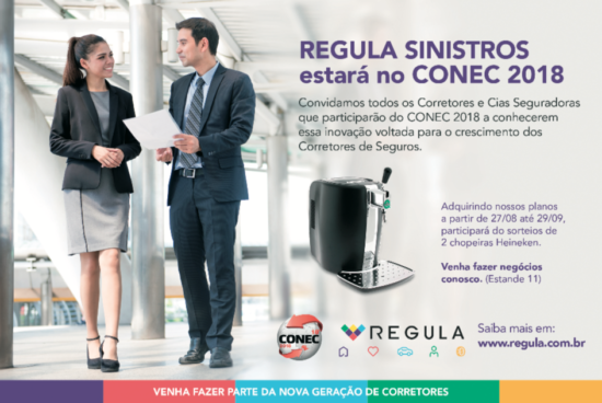 Regula Sinistros participa do 18º Conec e lança campanha de adesão para atender corretores de todo o Brasil
