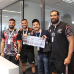 Jogadores All Blacks Maori visitam escritório da AIG Seguros, em São Paulo