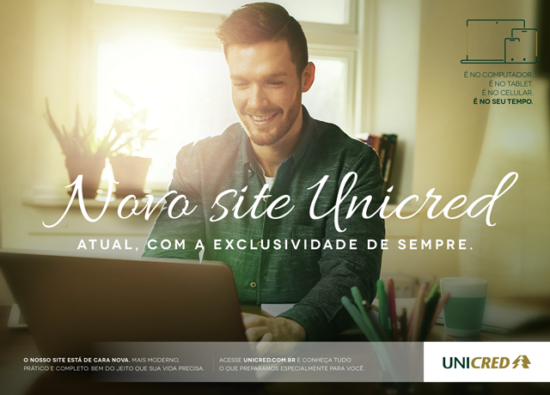 Unicred lança novo site nesta segunda-feira (11/2)
