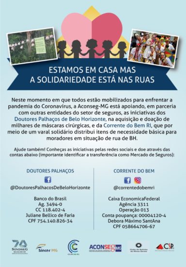 Covid-19: Aconseg-MG apoia campanha solidária
