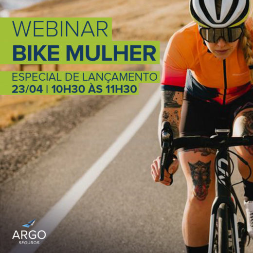 Palestra virtual da Argo será sobre as novidades em seguros para bicicletas