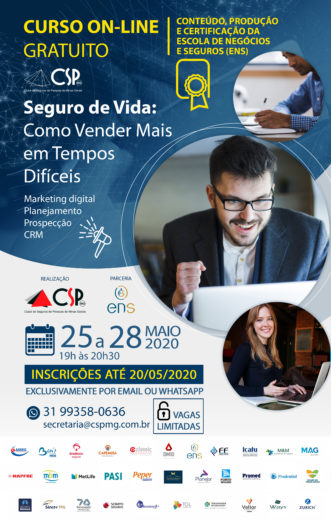 CSP-MG lança cursos gratuitos com foco em vendas de seguros