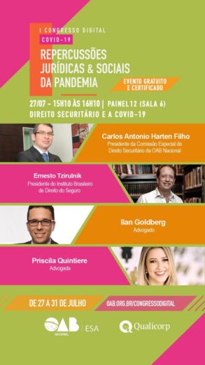 Presidente do IBDS debaterá impacto da Covid-19 no direito securitário