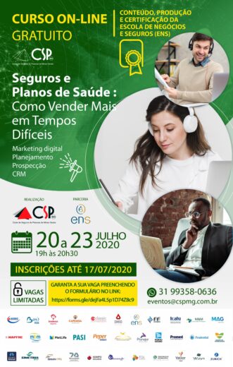 CSP-MG promove curso gratuito sobre venda de seguros e saúde