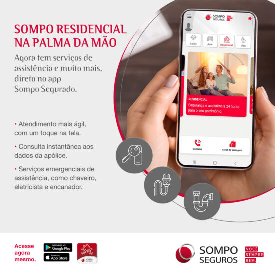 App Sompo Residencial traz novas funcionalidades que agilizam solicitação de serviços