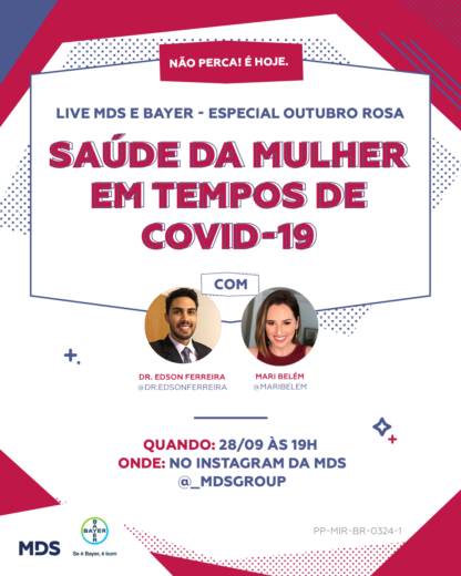 MDS Brasil faz live para abordar saúde da mulher em tempos de covid-19