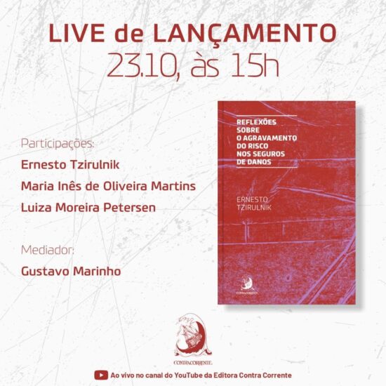 Livro “Reflexões sobre o agravamento do risco nos seguros de danos” será lançado sexta-feira