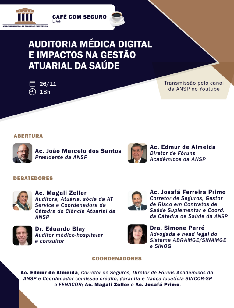 Café com Seguro Live abordará Auditoria Médica Digital