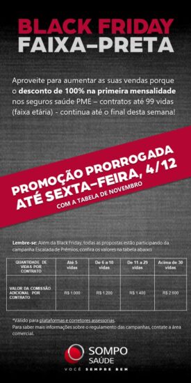Sompo Saúde prorroga Black Friday Faixa-Preta
