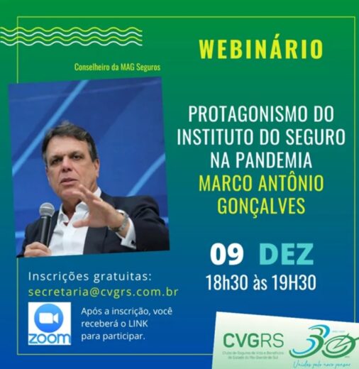 V Webinário do CVG RS revela protagonismo do seguro na pandemia