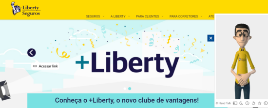 Liberty  lança tradução em libras em seus sites institucionais