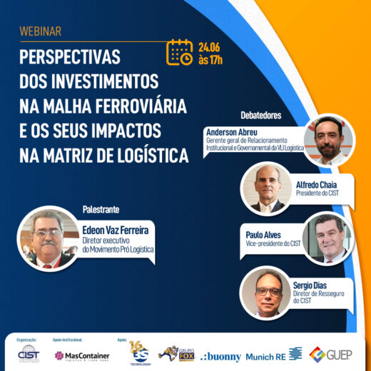 CIST realizará webinar sobre investimentos na malha ferroviária e seus impactos na matriz logística