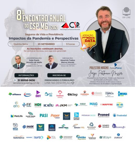 8º Encontro do CSP-MG com a FenaPrevi é adiado para o dia 23/09