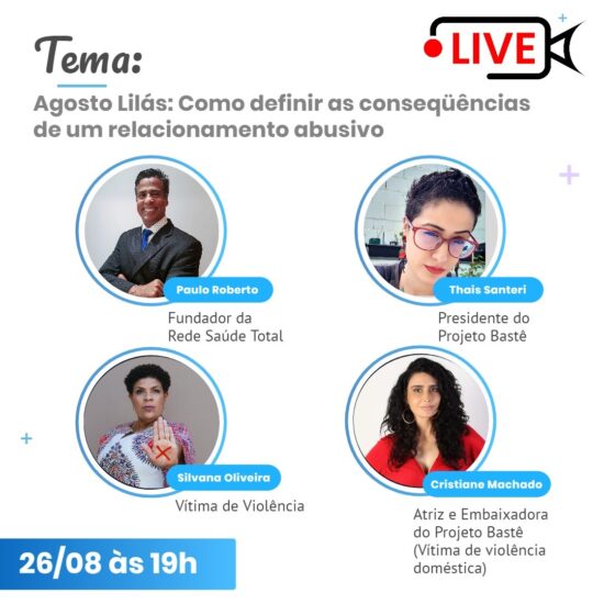Rede Saúde Total promove live sobre relacionamento abusivo