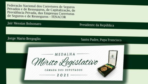 FENACOR recebe “Medalha Mérito Legislativo”