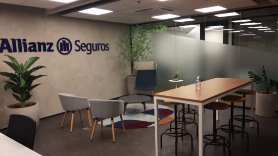 Filiais da Allianz Seguros estão instaladas em espaço de coworking no Allianz Parque