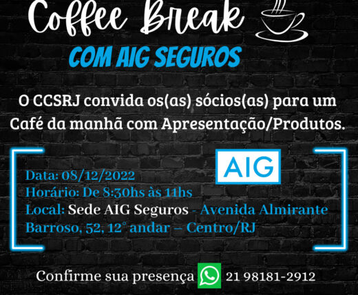 CCS-RJ e AIG Seguros promovem café da manhã para apresentação de produtos
