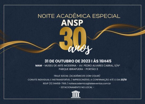 ANSP empossará 37 novos Acadêmicos