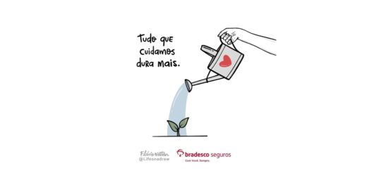 Parceria entre Grupo Bradesco Seguros e o perfil @lifeonadraw reforça, o conceito de Planejamento