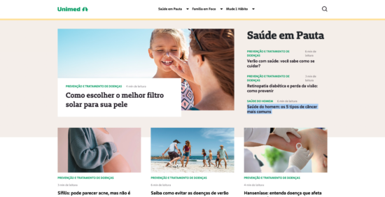 Unimed lança portal com informações de saúde