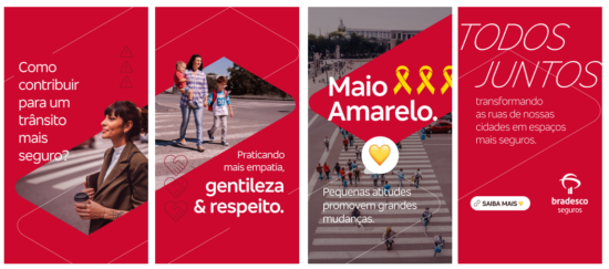 Bradesco Seguros promove conscientização no Maio Amarelo