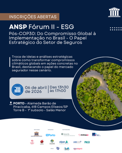 Inscrições abertas para o ANSP Fórum II – ESG