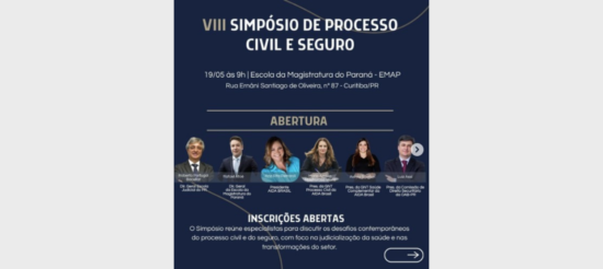 AIDA e IAP realizam o “VIII Simpósio de Processo Civil e Seguro”