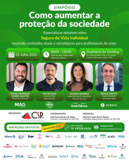 Seguro de Vida Individual é tema de simpósio do CSP-MG