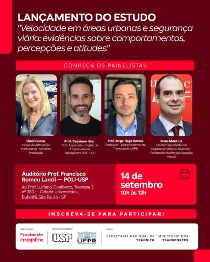 Fundación Mapfre e POLI-USP apresentam novo estudo sobre a Gestão de Velocidade para a Segurança no Trânsito