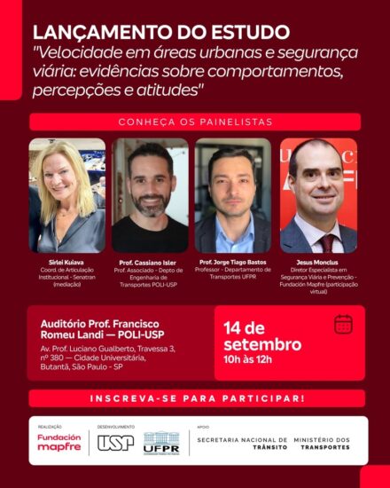 Fundación Mapfre e POLI-USP apresentam novo estudo sobre a Gestão de Velocidade para a Segurança no Trânsito