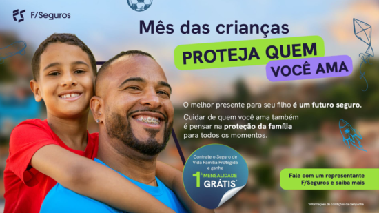 No mês das crianças, Favela Seguros oferece primeira mensalidade gratuita em campanha de proteção familiar